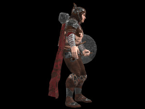 warrior men low-poly 3D 모델
