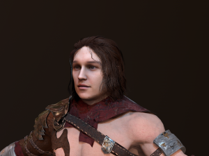 warrior men low-poly 3D 모델