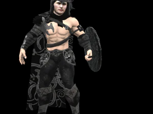 hombres guerreros de baja poli Modelo 3D