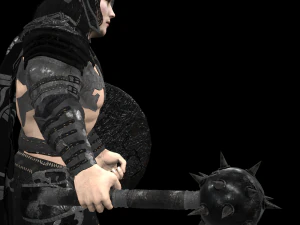 hombres guerreros de baja poli Modelo 3D