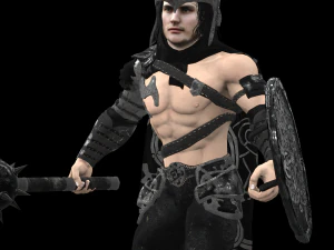 hombres guerreros de baja poli Modelo 3D