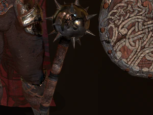 hombres guerreros de baja poli Modelo 3D