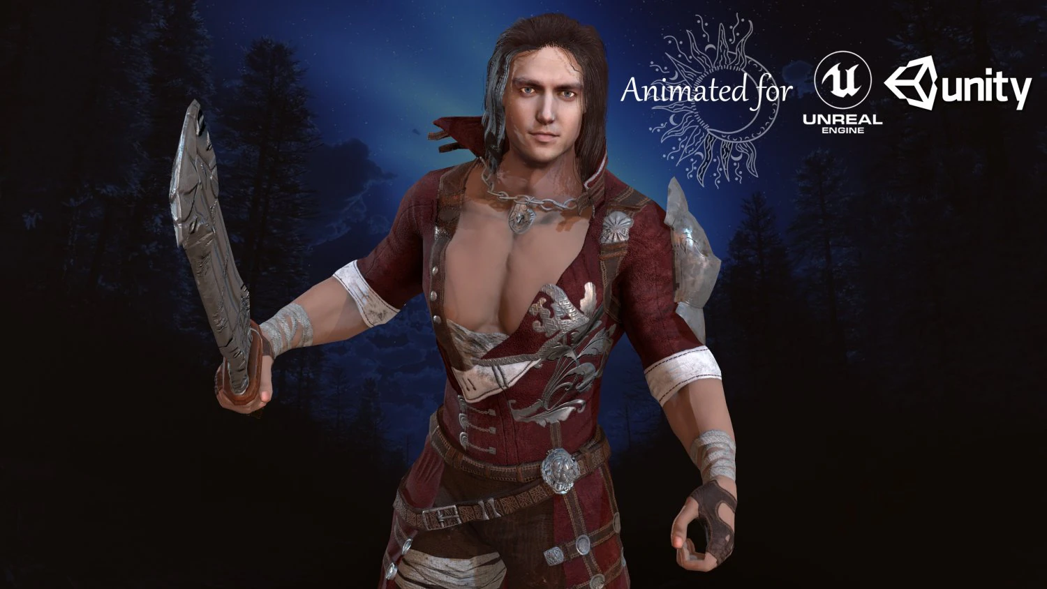 warrior 3D Model .c4d .max .obj .3ds .fbx .stl .blend 