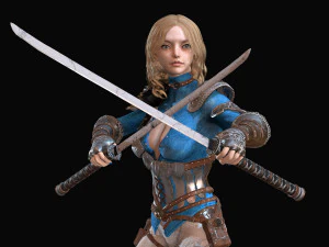 rosa guerriera Modello 3D