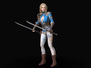 warrior rose Modèle 3D