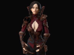 warrior rose Modèle 3D
