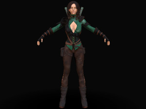 warrior rose Modèle 3D