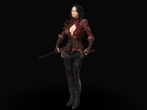 warrior rose Modèle 3D