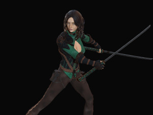 warrior rose Modèle 3D