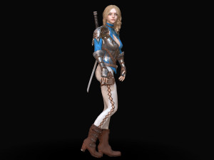 warrior rose Modèle 3D