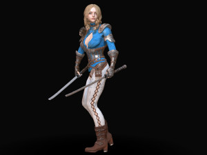 warrior rose Modèle 3D