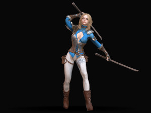 warrior rose Modèle 3D