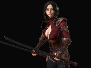 warrior rose Modèle 3D