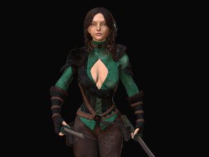 warrior rose Modèle 3D