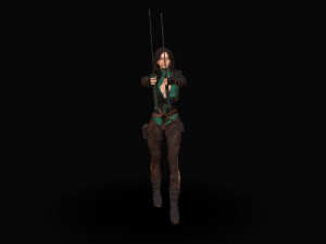 warrior rose Modèle 3D
