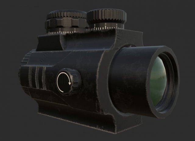 2x scope low poly 3D 모델 .c4d .max .obj .3ds .fbx .stl .blend 