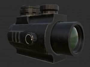 2x escopo baixo poli Modelo 3D