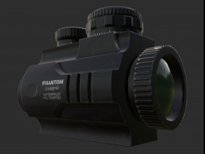 2x scope low poly 3D 모델