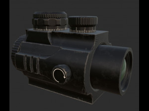 2x scope low poly 3D 모델