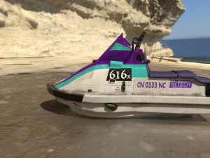 ski jet 3d boat model game ready 3D Model