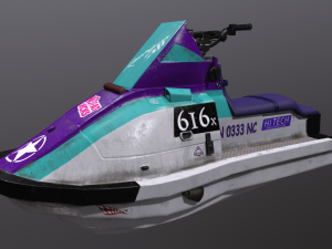 ski jet 3d boat model game ready 3D-Modell