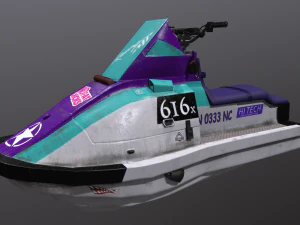 ski jet 3d boat model game ready 3D Model