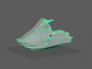 ski jet 3d boat model game ready 3D Model