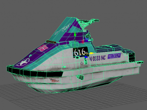 ski jet 3d boat model game ready 3D-Modell