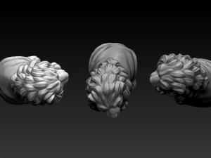 sitted minimal lion statue Model 3D