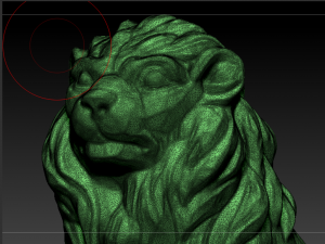 sitted minimal lion statue Model 3D
