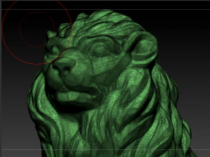 sitted minimal lion statue 3D Model
