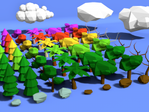 low poly nature pack by rgsdev 3D 모델
