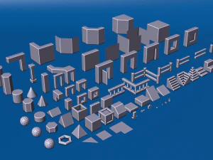 Free 3D Modular Low Poly Assets For Prototyping 3D Model