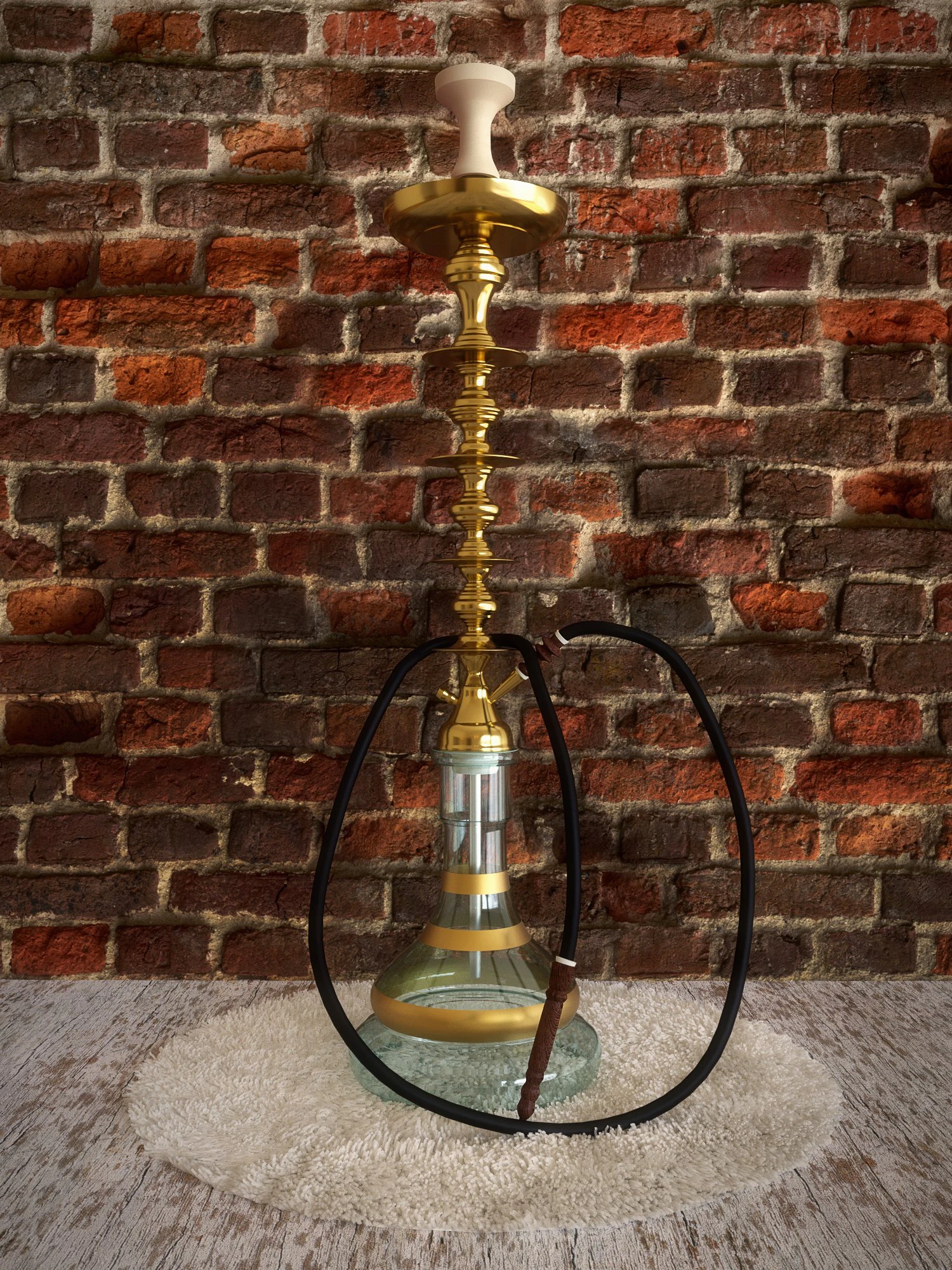 hookah 3D Model .c4d .max .obj .3ds .fbx .stl .blend 