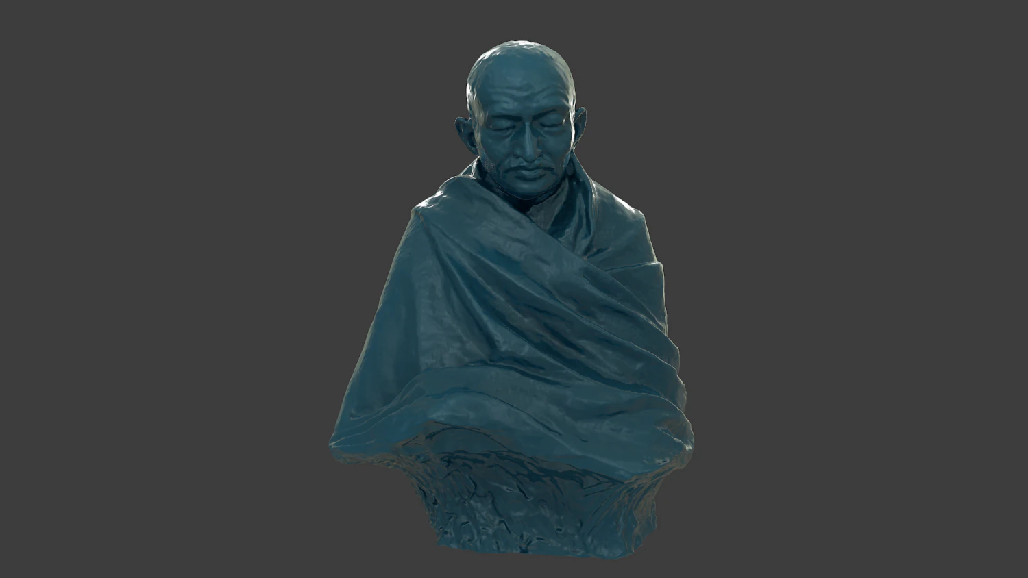 gandhi by claire sheridan 3dp 3D Print Model .c4d .max .obj .3ds .fbx .stl .blend 