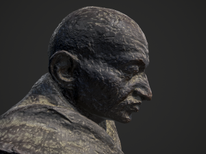 gandhi by claire sheridan 3dp 3D प्रिंट मॉडल
