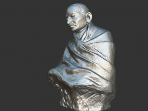 gandhi by claire sheridan 3dp 3D प्रिंट मॉडल