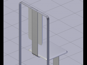 the rectangle chair 3D Модель