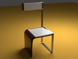 gładkie krzesło Model 3D