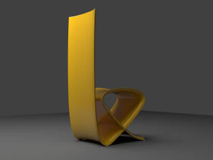 a cadeira curva Modelo 3D