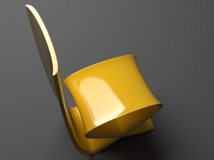 the curved chair Modèle 3D