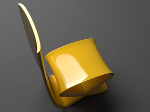 a cadeira curva Modelo 3D