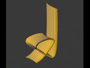 a cadeira curva Modelo 3D