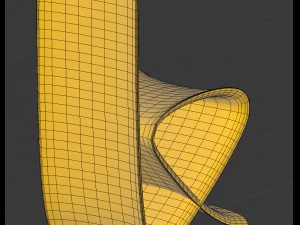 a cadeira curva Modelo 3D