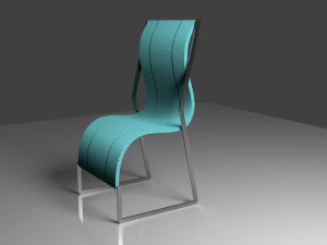 krzesło saneczkowe Model 3D