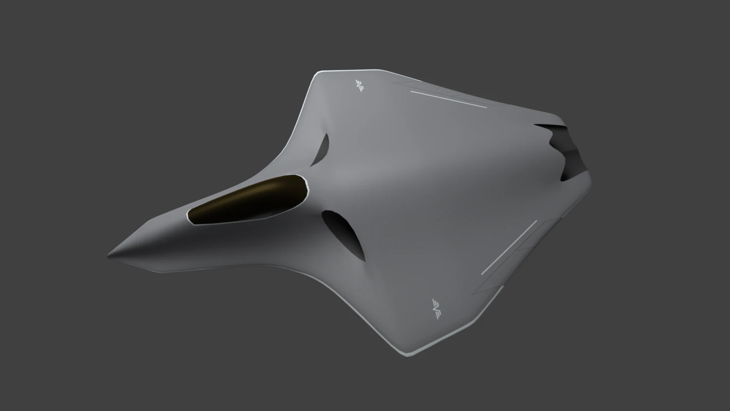 sixth generation stealth fighter 1 3D Model .c4d .max .obj .3ds .fbx .stl .blend 
