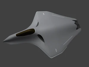pesawat tempur siluman generasi keenam 1 Model 3D