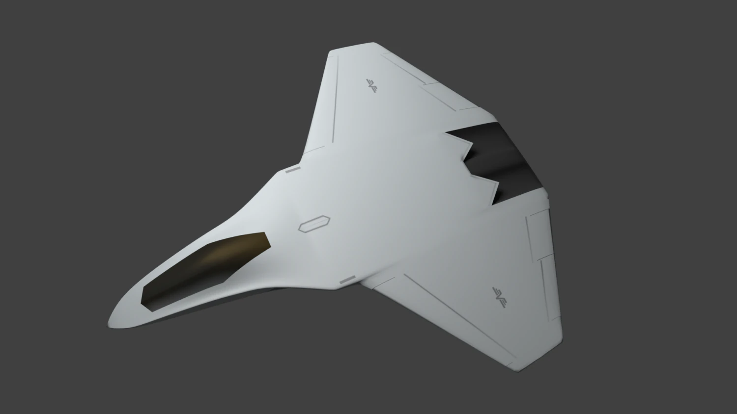 sixth generation stealth fighter 2 3D Model .c4d .max .obj .3ds .fbx .stl .blend
