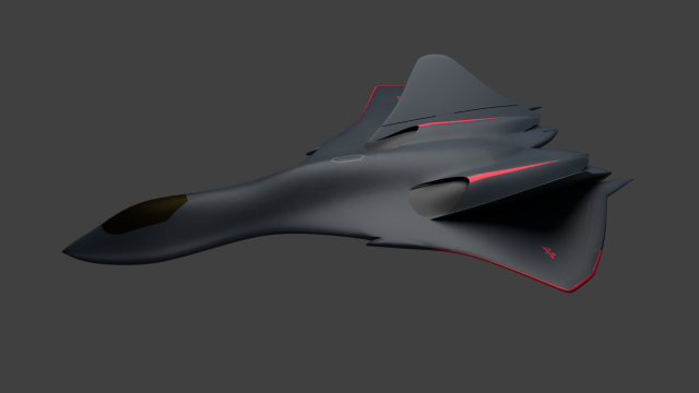 stealth fighter jet 3D Model .c4d .max .obj .3ds .fbx .stl .blend 