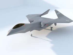 Silent Falcon, o ca&ccedil;a furtivo da pr&oacute;xima gera&ccedil;&atilde;o Modelo 3D
